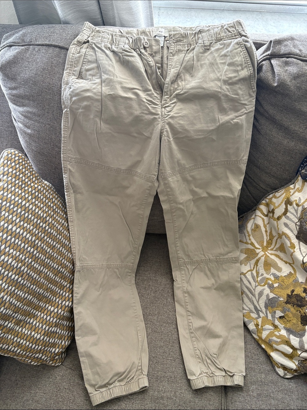 H&M Regular Fit Beige Casual Pants
